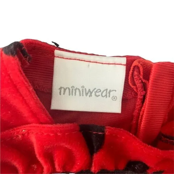 Miniwear Polka Dot Ladybug Dress 3-6 months Red Velvet Wings Costume Dress Up - Picture 6 of 6